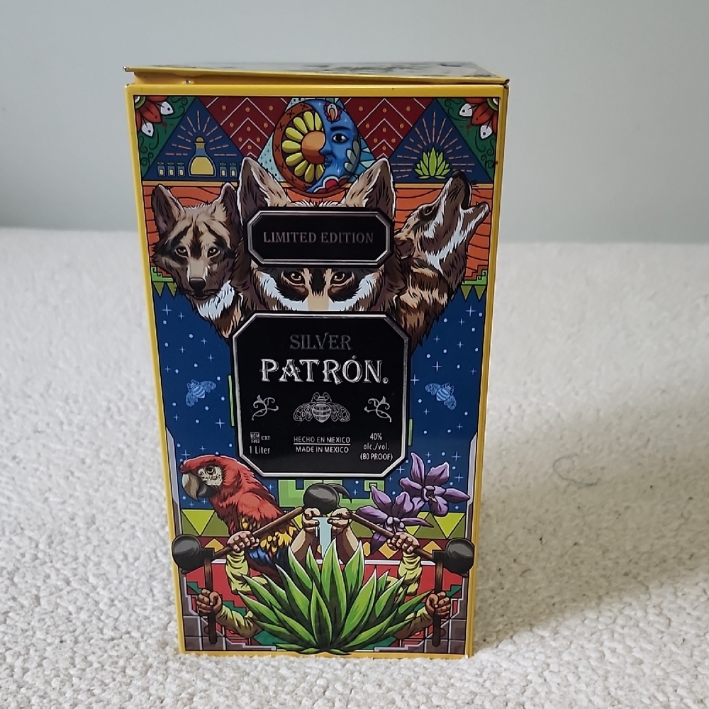 Silver Patron Limited Edition Metal Box Removable Lid
